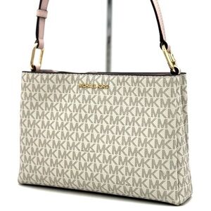 Michael Kors Trisha Medium Triple Compartment Crossbody Bag Powder Blush Multi